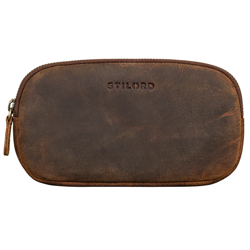 "Mike" Vintage Leder Etui für Stifte Kabel oder Schlüssel Echtleder