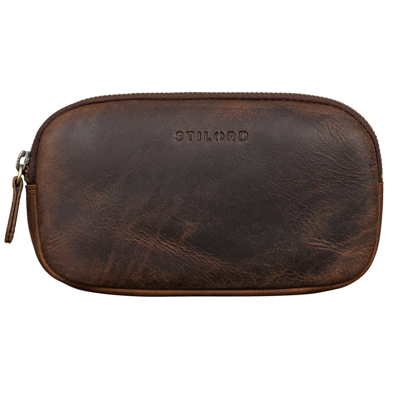 "Mike" Vintage Leder Etui für Stifte Kabel oder Schlüssel Echtleder