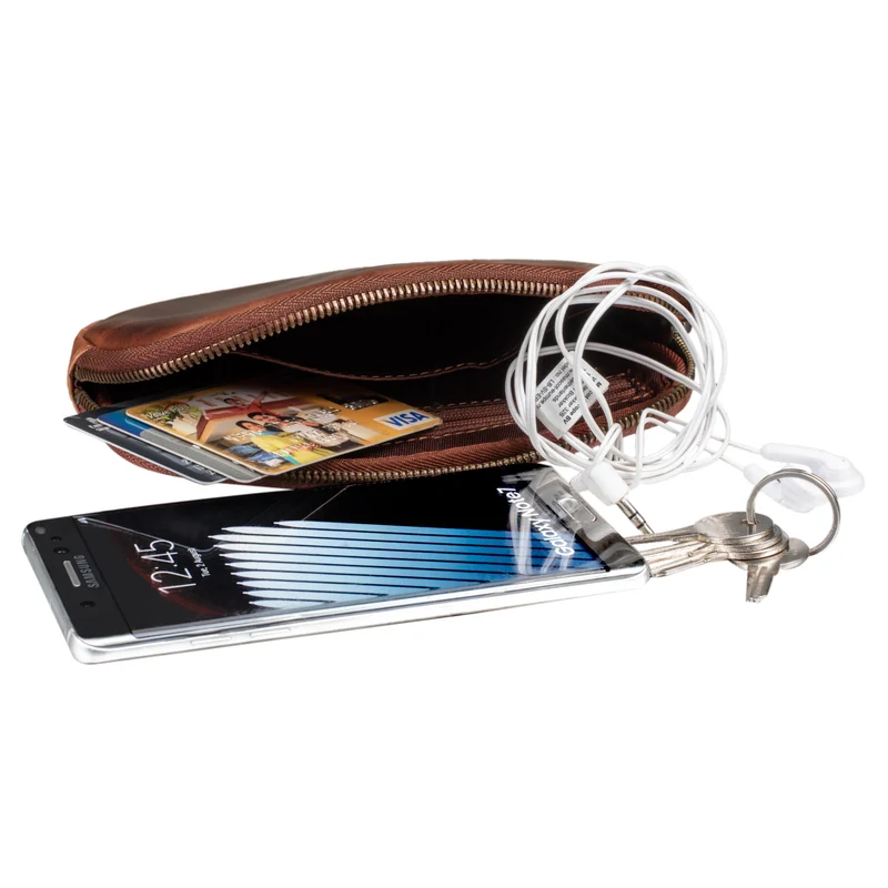 "Mike" Vintage Leder Etui für Stifte Kabel oder Schlüssel Echtleder