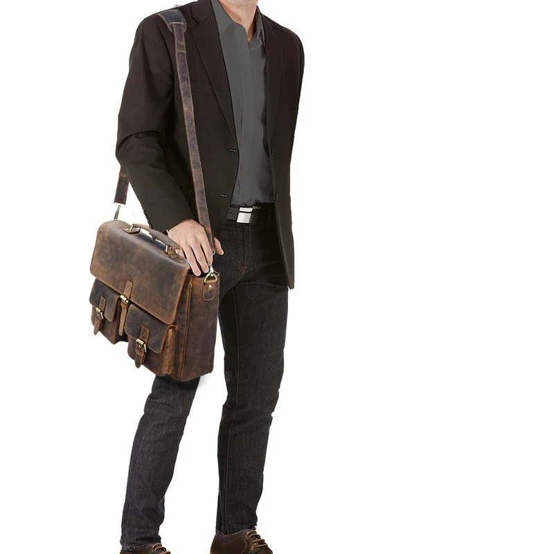 B-WARE "Victor" Vintage Aktentasche Herren Leder