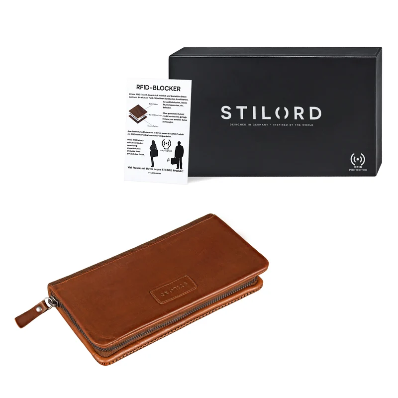 "Mina" Portmonee Damen Leder RFID