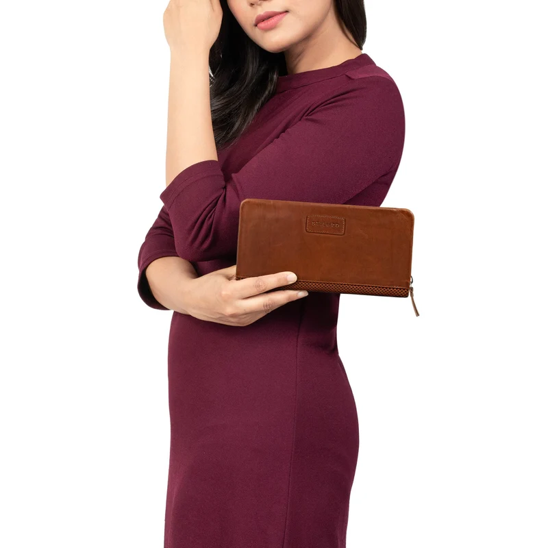 "Mina" Portmonee Damen Leder RFID