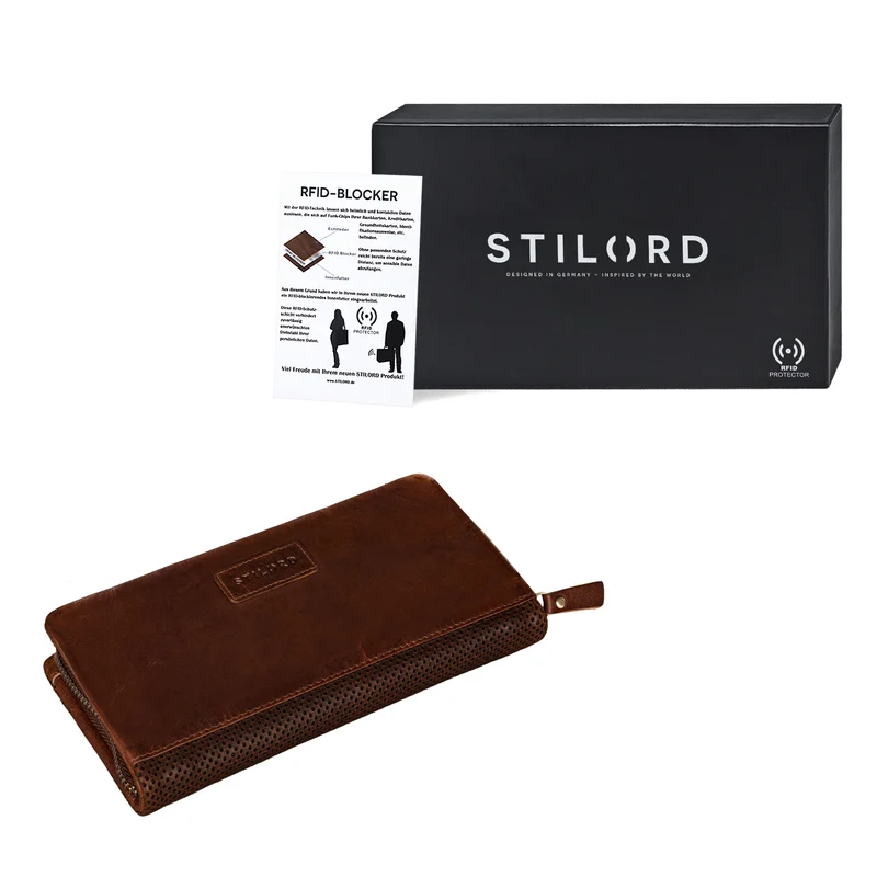 "Mina" Portmonee Damen Leder RFID