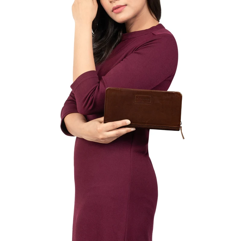 "Mina" Portmonee Damen Leder RFID