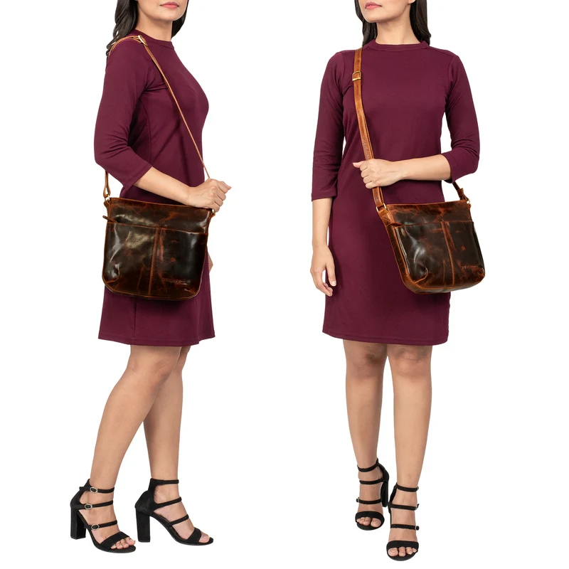 "Lucy" Crossbody Bag Damen Leder