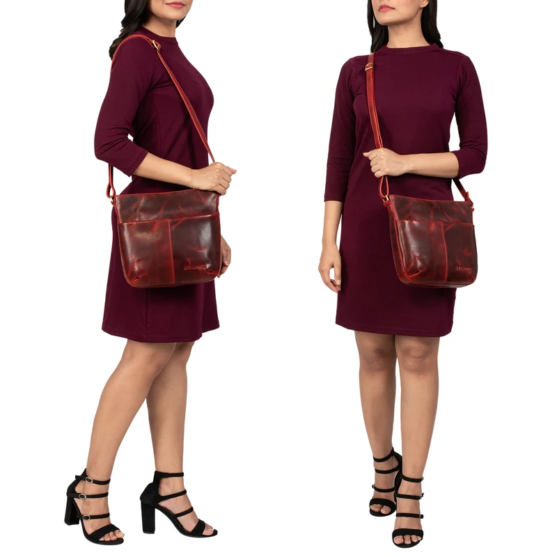 "Lucy" Crossbody Bag Damen Leder