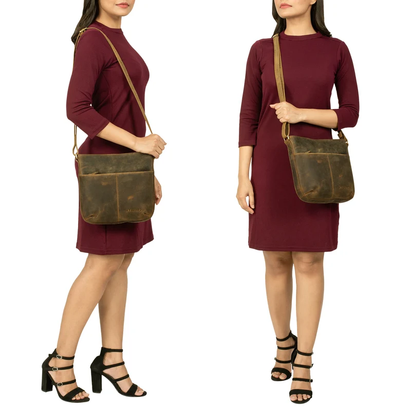"Lucy" Crossbody Bag Damen Leder