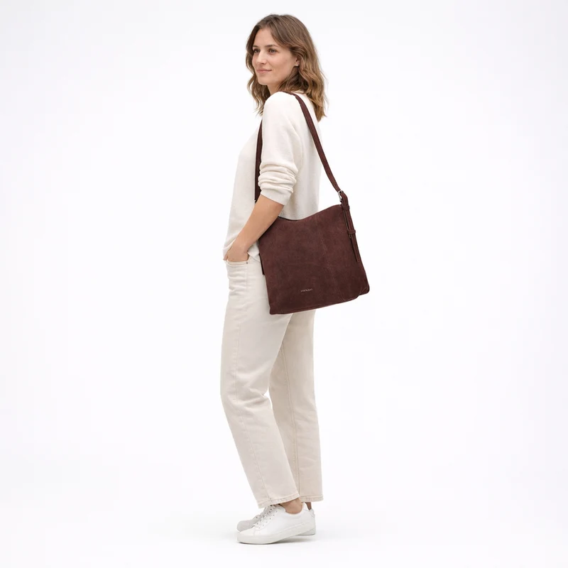 Les Visionnaires Marie Slouchy Buckle Cozy - Beuteltasche 36 cm (aubergine)