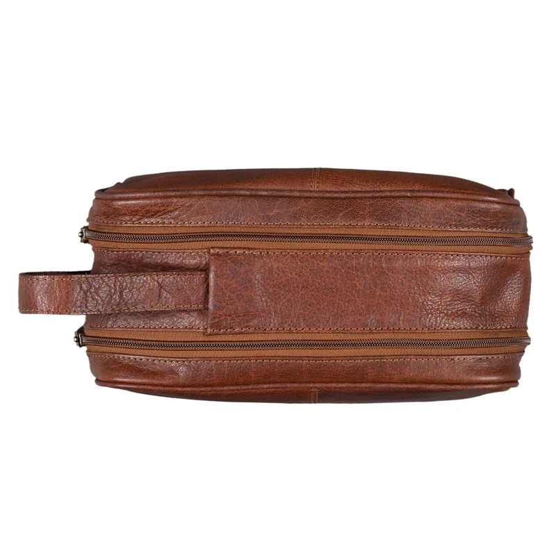 B-WARE "Valentin" Kulturtasche Herren Damen Leder