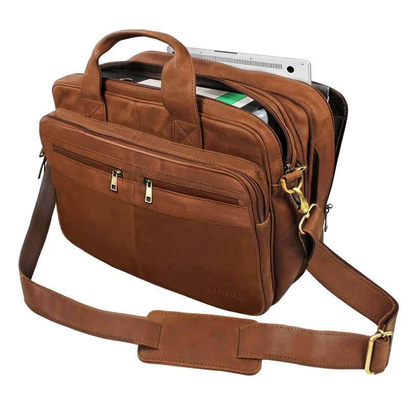 B-WARE "Alexander" Lehrertasche Herren Leder Vintage
