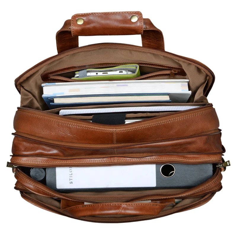 B-WARE "Alexander" Lehrertasche Herren Leder Vintage