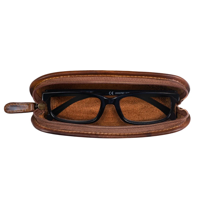 "Glasgow" Brillenetui Leder für Lesebrille Sonnenbrille Tagesbrille