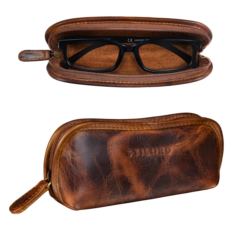 "Glasgow" Brillenetui Leder für Lesebrille Sonnenbrille Tagesbrille