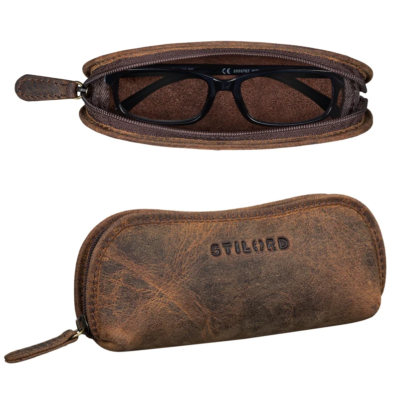 "Glasgow" Brillenetui Leder für Lesebrille Sonnenbrille Tagesbrille