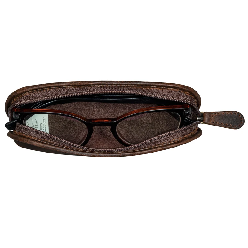 "Glasgow" Brillenetui Leder für Lesebrille Sonnenbrille Tagesbrille