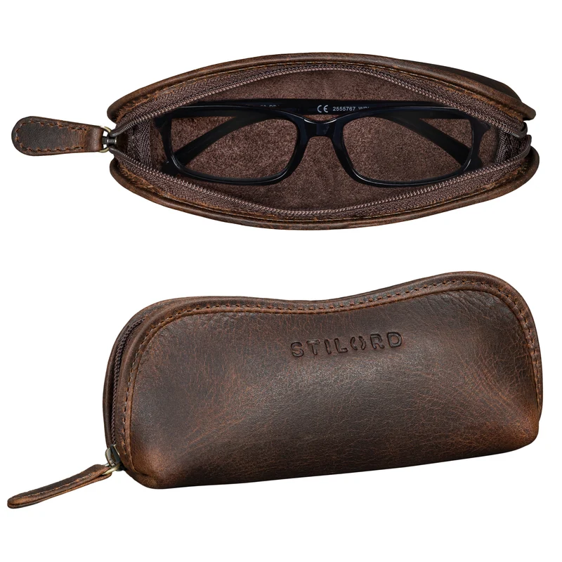 "Glasgow" Brillenetui Leder für Lesebrille Sonnenbrille Tagesbrille
