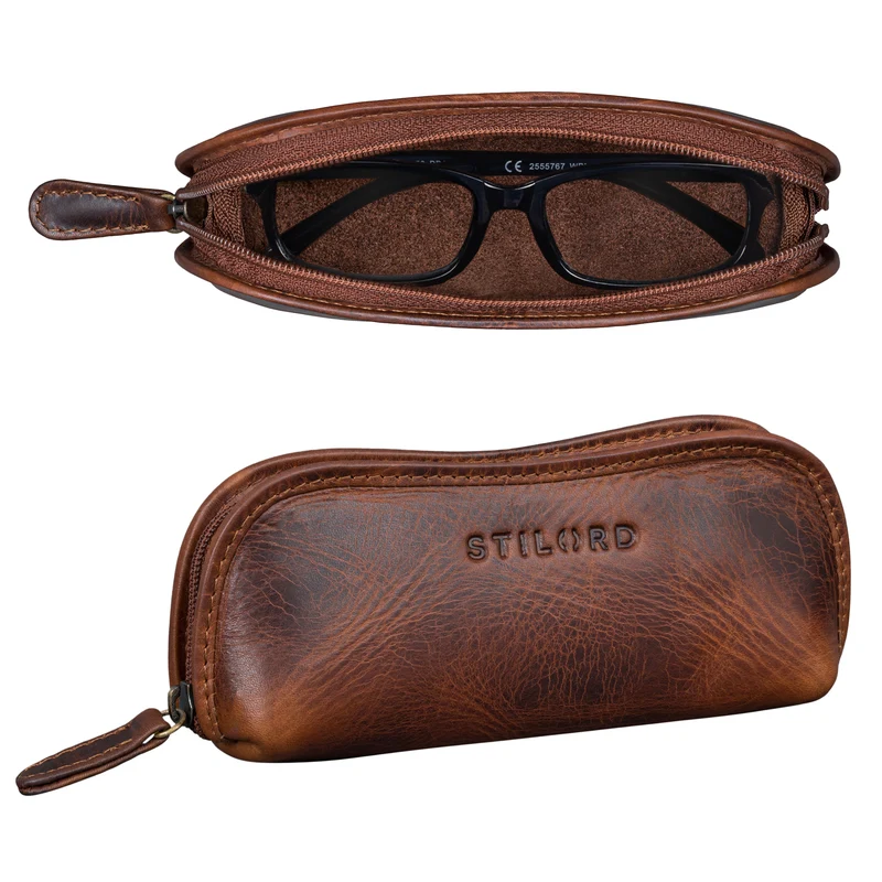 "Glasgow" Brillenetui Leder für Lesebrille Sonnenbrille Tagesbrille