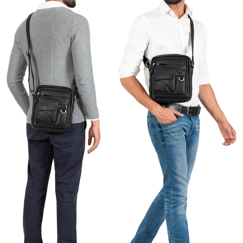 "Ryan" Crossbody Tasche Herren Leder zum Umhängen Vintage Ledertasche