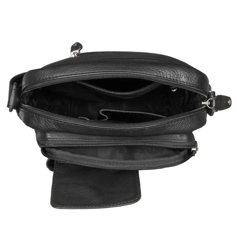 "Ryan" Crossbody Tasche Herren Leder zum Umhängen Vintage Ledertasche