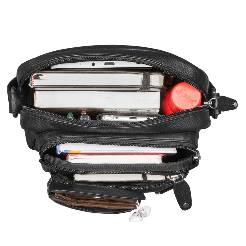 "Ryan" Crossbody Tasche Herren Leder zum Umhängen Vintage Ledertasche
