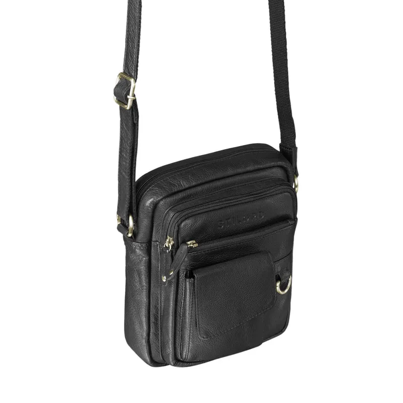 "Ryan" Crossbody Tasche Herren Leder zum Umhängen Vintage Ledertasche