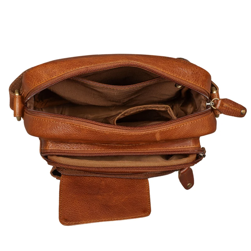 "Ryan" Crossbody Tasche Herren Leder zum Umhängen Vintage Ledertasche