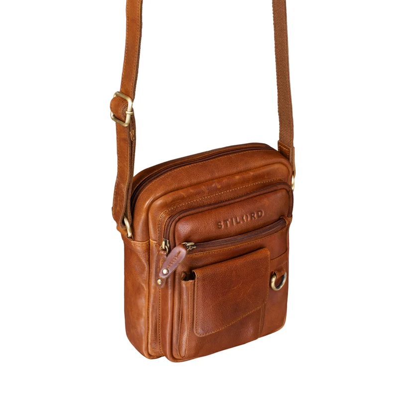 "Ryan" Crossbody Tasche Herren Leder zum Umhängen Vintage Ledertasche