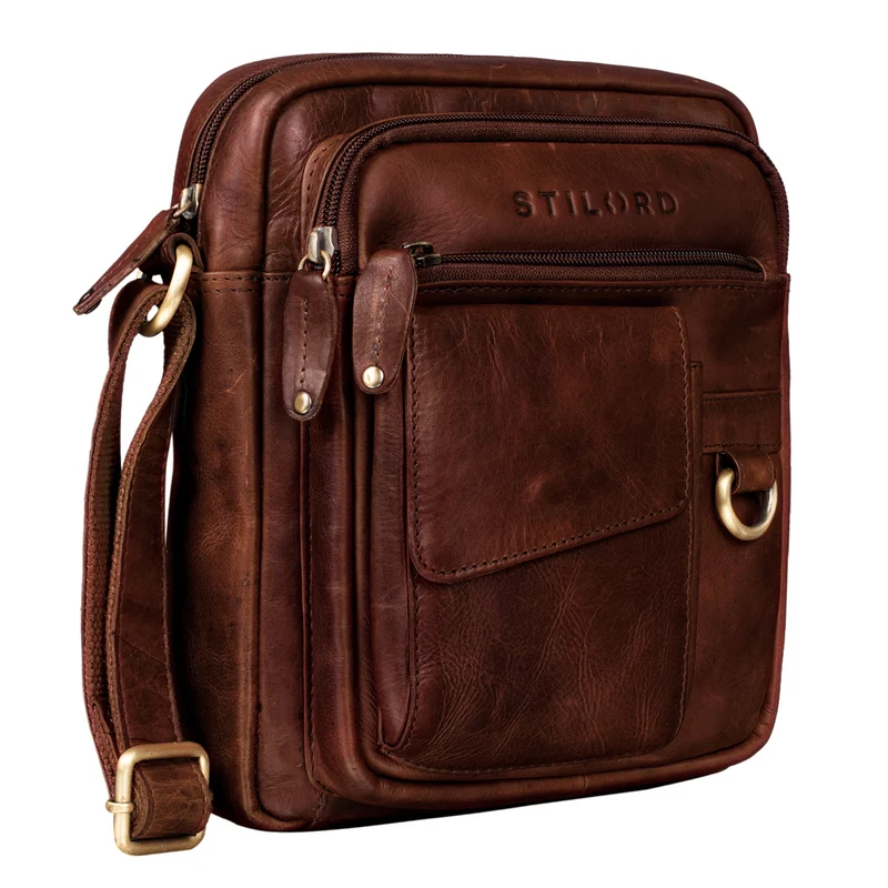 "Ryan" Crossbody Tasche Herren Leder zum Umhängen Vintage Ledertasche