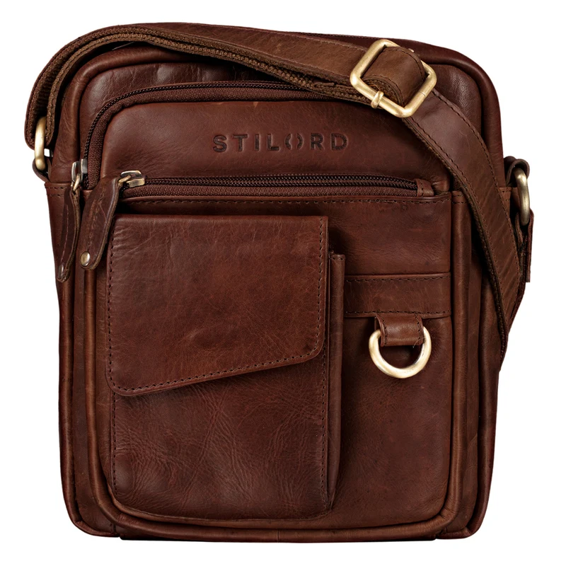 "Ryan" Crossbody Tasche Herren Leder zum Umhängen Vintage Ledertasche