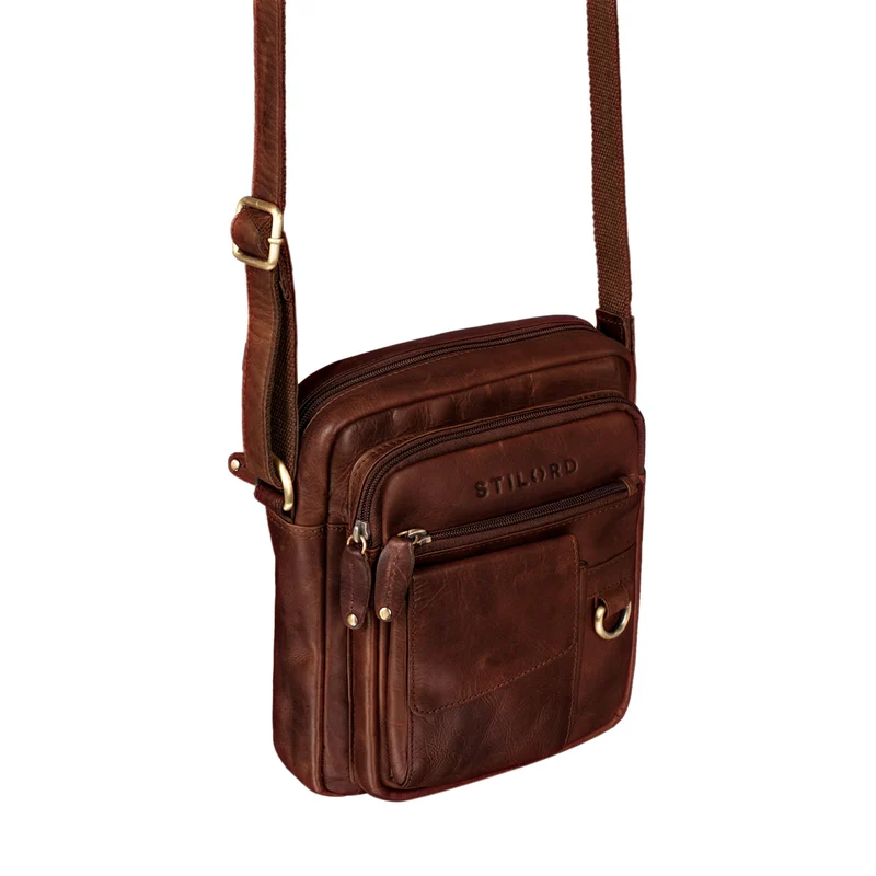 "Ryan" Crossbody Tasche Herren Leder zum Umhängen Vintage Ledertasche