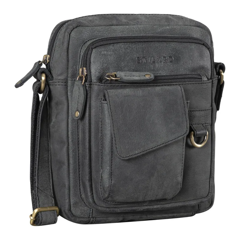 "Ryan" Crossbody Tasche Herren Leder zum Umhängen Vintage Ledertasche