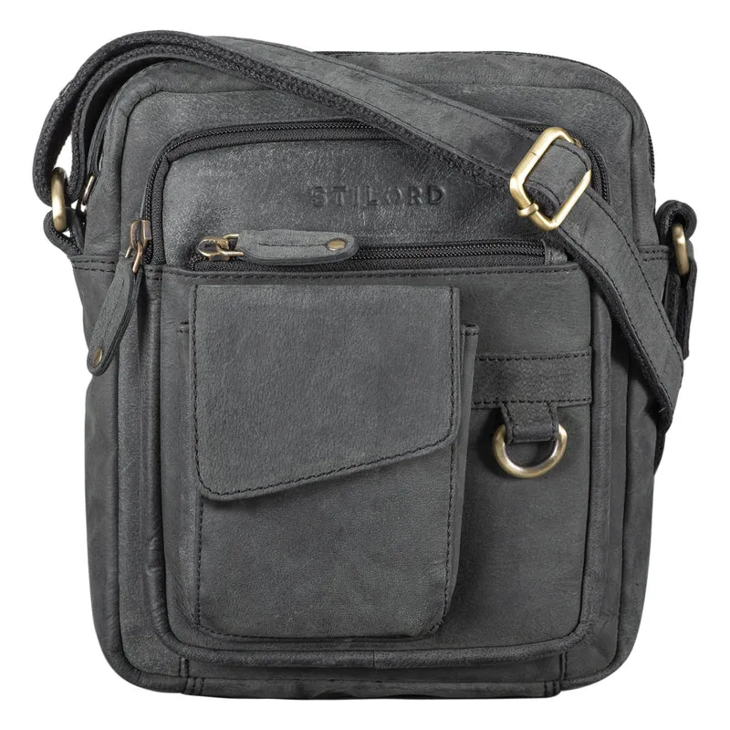 "Ryan" Crossbody Tasche Herren Leder zum Umhängen Vintage Ledertasche