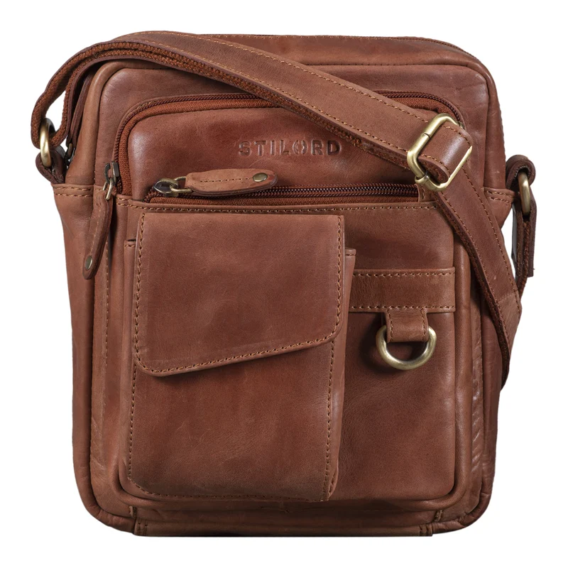 "Ryan" Crossbody Tasche Herren Leder zum Umhängen Vintage Ledertasche