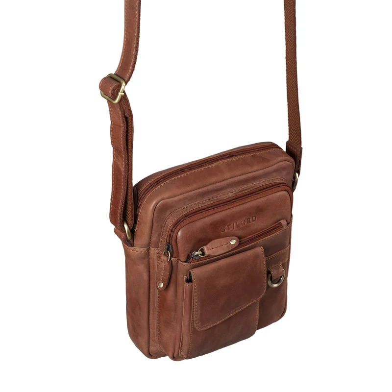 "Ryan" Crossbody Tasche Herren Leder zum Umhängen Vintage Ledertasche