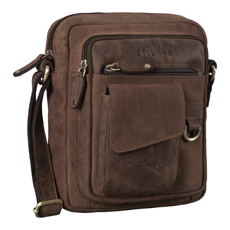 "Ryan" Crossbody Tasche Herren Leder zum Umhängen Vintage Ledertasche