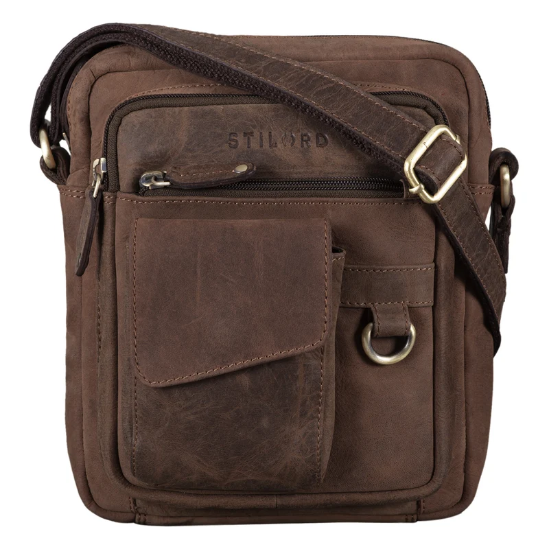 "Ryan" Crossbody Tasche Herren Leder zum Umhängen Vintage Ledertasche