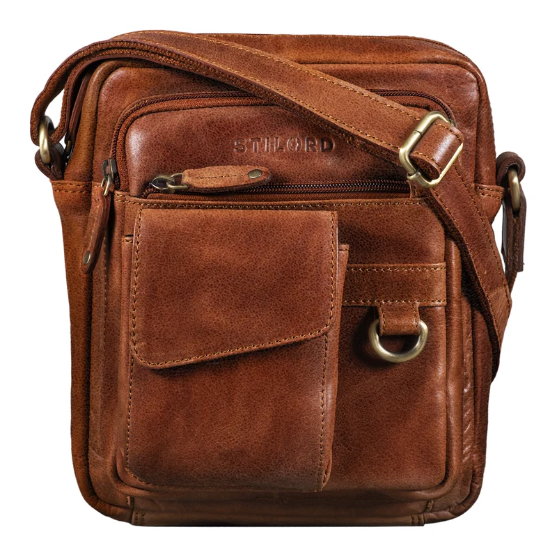 "Ryan" Crossbody Tasche Herren Leder zum Umhängen Vintage Ledertasche