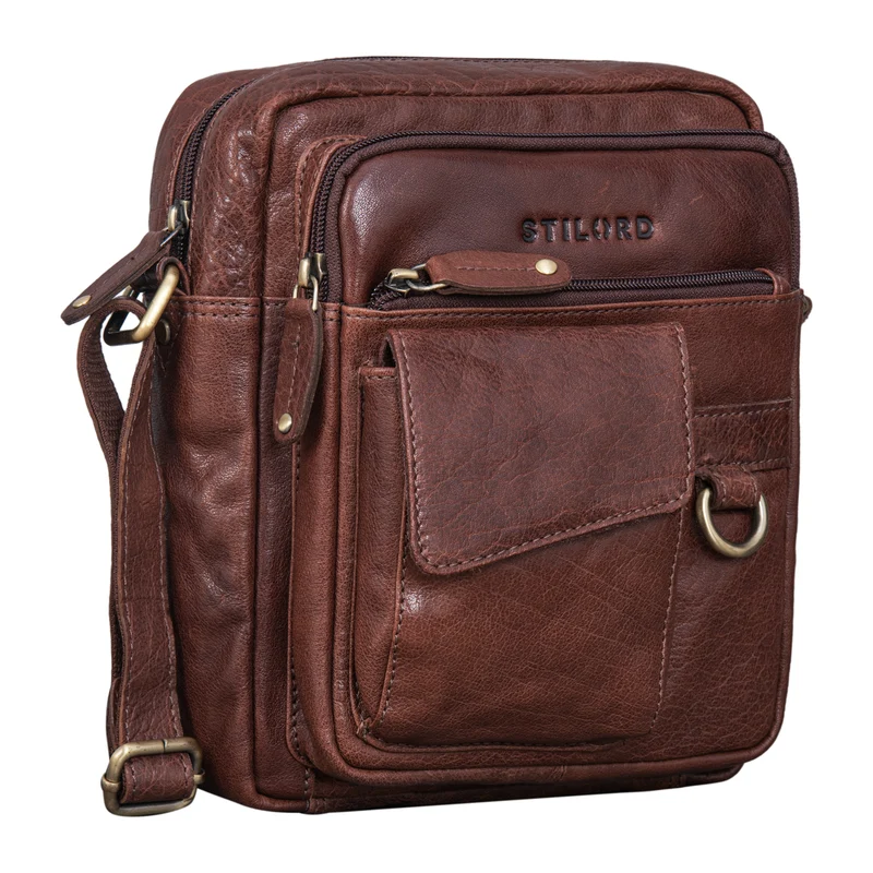 "Ryan" Crossbody Tasche Herren Leder zum Umhängen Vintage Ledertasche