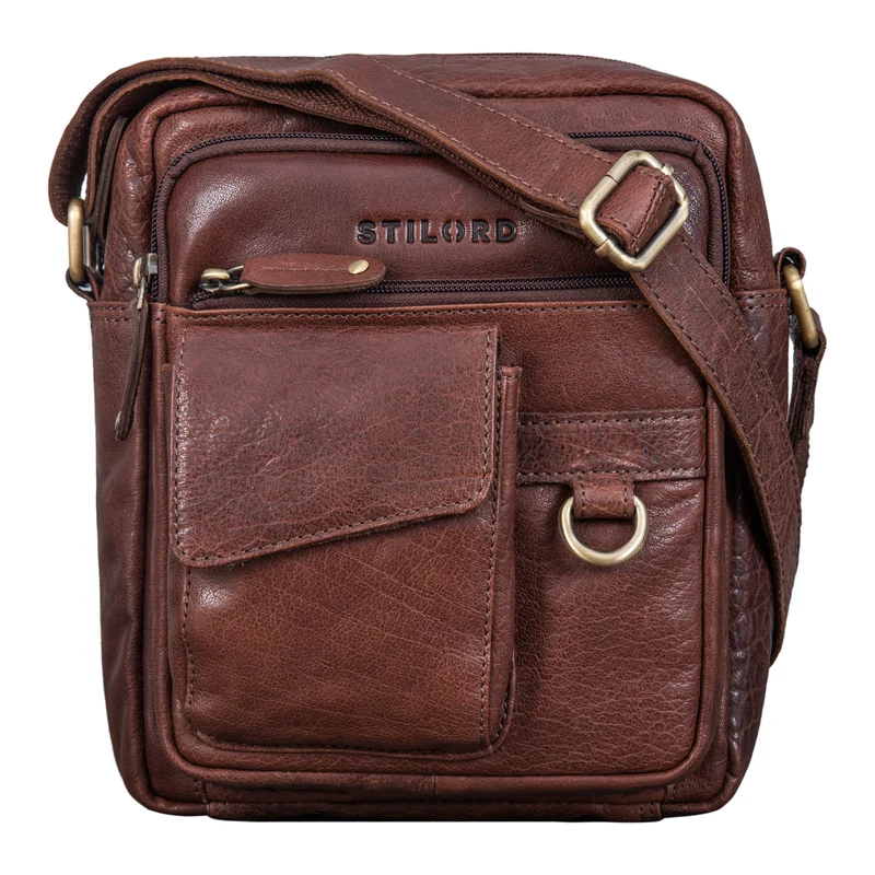 "Ryan" Crossbody Tasche Herren Leder zum Umhängen Vintage Ledertasche