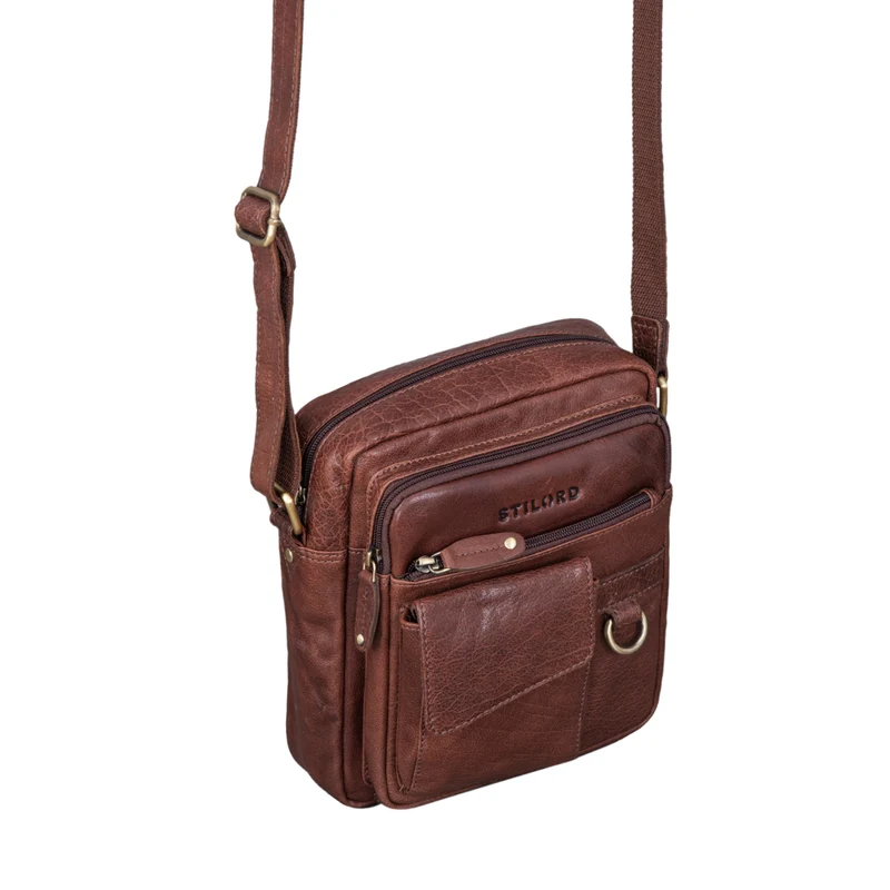 "Ryan" Crossbody Tasche Herren Leder zum Umhängen Vintage Ledertasche