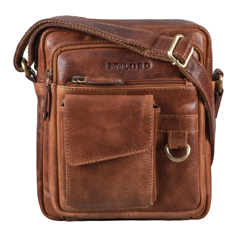 "Ryan" Crossbody Tasche Herren Leder zum Umhängen Vintage Ledertasche