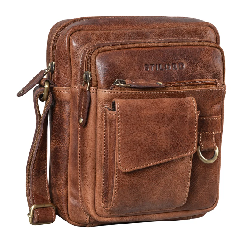 "Ryan" Crossbody Tasche Herren Leder zum Umhängen Vintage Ledertasche
