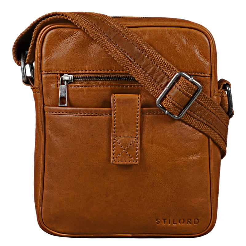 "Brent" Kleine Messenger Bag Leder