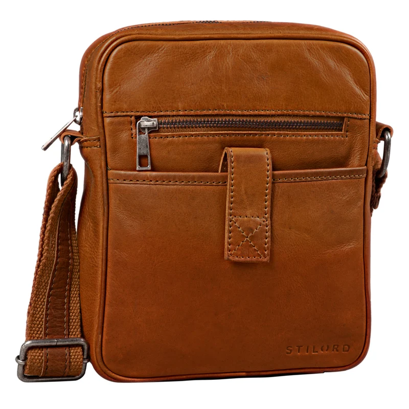 "Brent" Kleine Messenger Bag Leder