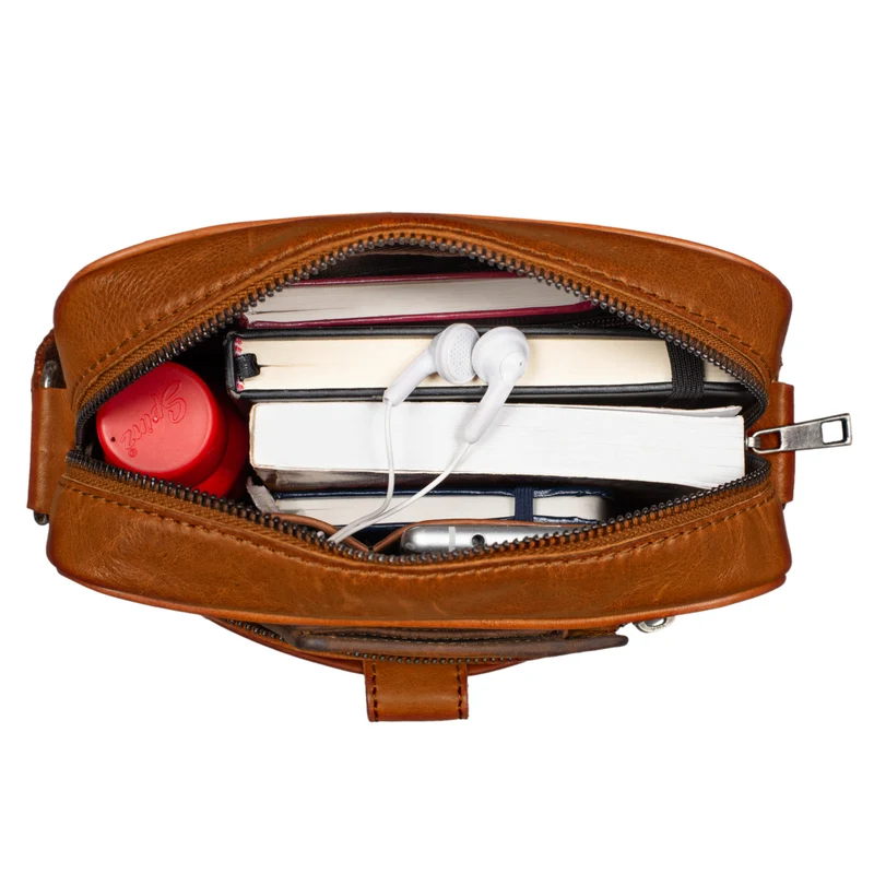 "Brent" Kleine Messenger Bag Leder