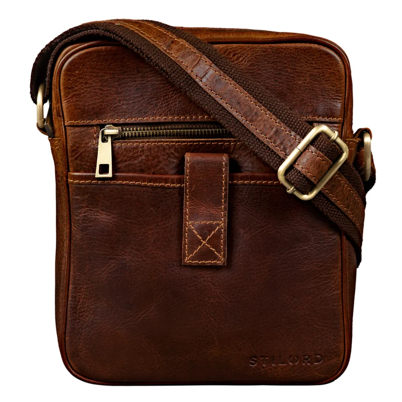 "Brent" Kleine Messenger Bag Leder