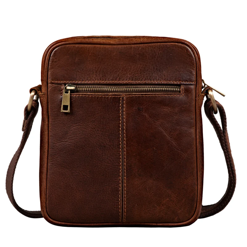 "Brent" Kleine Messenger Bag Leder