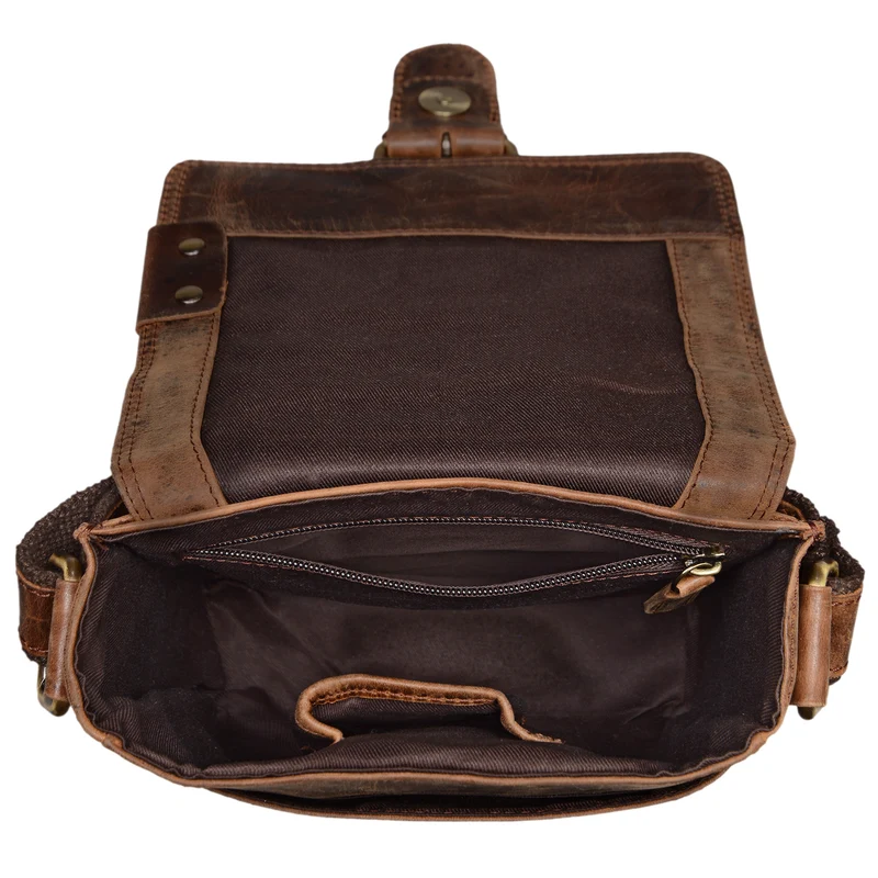 B-WARE "Alessio" Leder Messenger Bag Männer klein