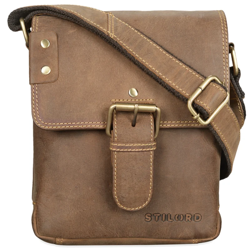 B-WARE "Alessio" Leder Messenger Bag Männer klein