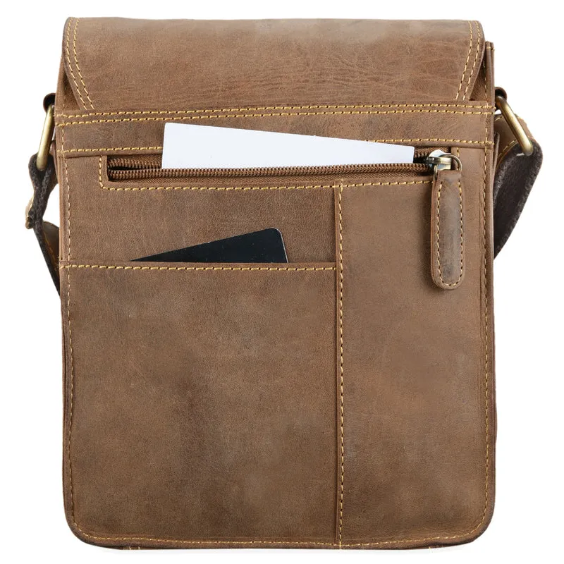 B-WARE "Alessio" Leder Messenger Bag Männer klein